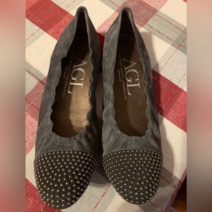 Attillio Giusti Leombruni leather studded ballet flats